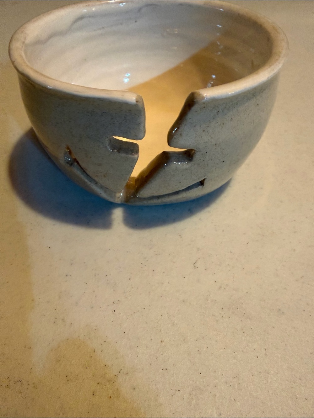 Handmade Ceramic Home Art Bowl - Brown